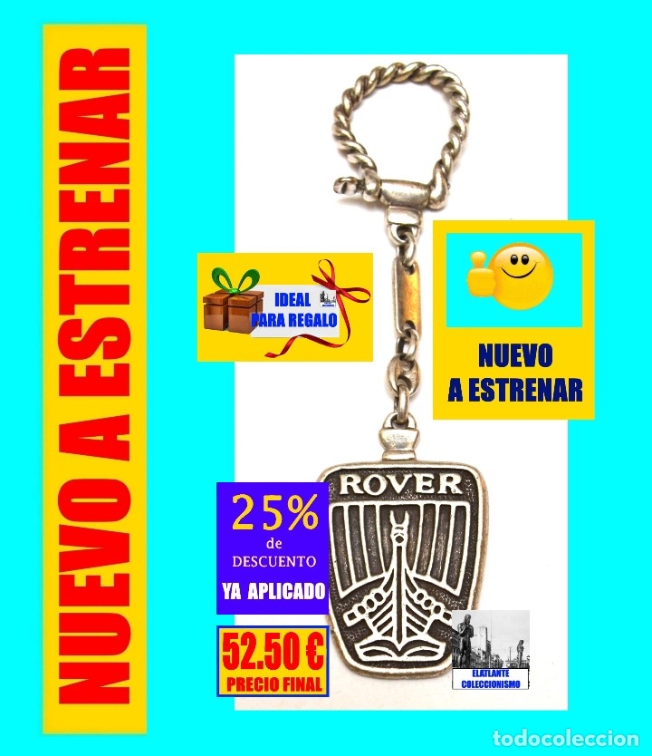 Coches y motocicletas: ROVER 3500 V8 P6 P5 3000 P4 SD1 VITESSE SE VANDEN PLAS - LLAVERO DE LUJO DE PLATA 925 - EXCELENTE