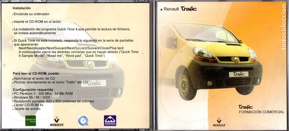 CD RENAULT TRAFIC FORMACION COMERCIAL (Coches y Motocicletas Antiguas y Clásicas - Catálogos, Publicidad y Libros de mecánica)