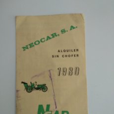 Coches y Motocicletas: CATALOGO FOLLETO NEOCAR DE 1980. Lote 177121094