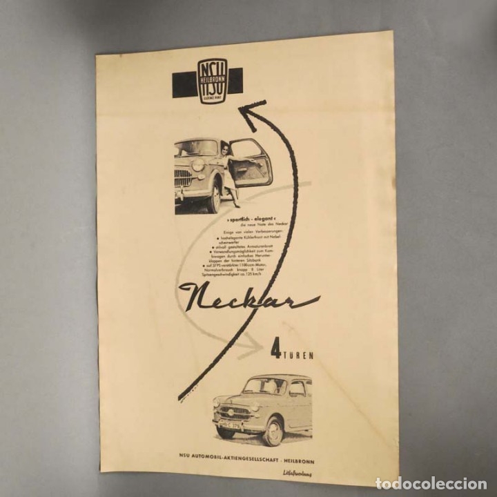 NSU - Cartel Publicitario Retro Con Diseño De Moto Antigua, 30 X