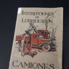 Coches y Motocicletas: INSTRUCCIONES DE LUBRIFICACION. CAMIONES Y OMNIBUS. AÑO 1931. Lote 177797455