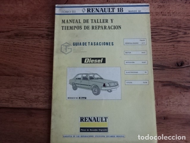 Autos und Motorr&auml;der: MANUAL DE TALLER RENAULT 18 DIESEL