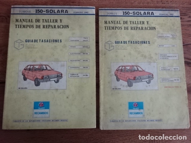 Autos und Motorr&auml;der: MANUAL DE TALLER TALBOT 150 SOLARA