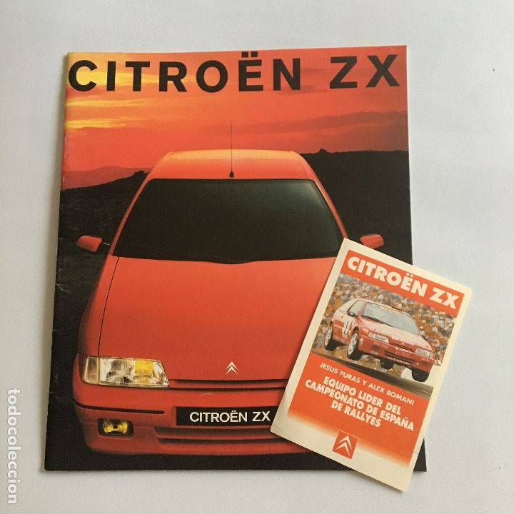 Coches y Motocicletas: Folleto catalogo publicidad original citroen zx de 1991 con pegatina