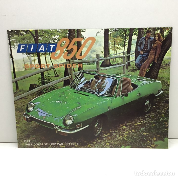 Coches y motocicletas: CAT&Aacute;LOGO - FOLLETO PUBLICITARIO FIAT 850 - A&Ntilde;OS 1970 - IMPRESO EN ESTADOS UNIDOS