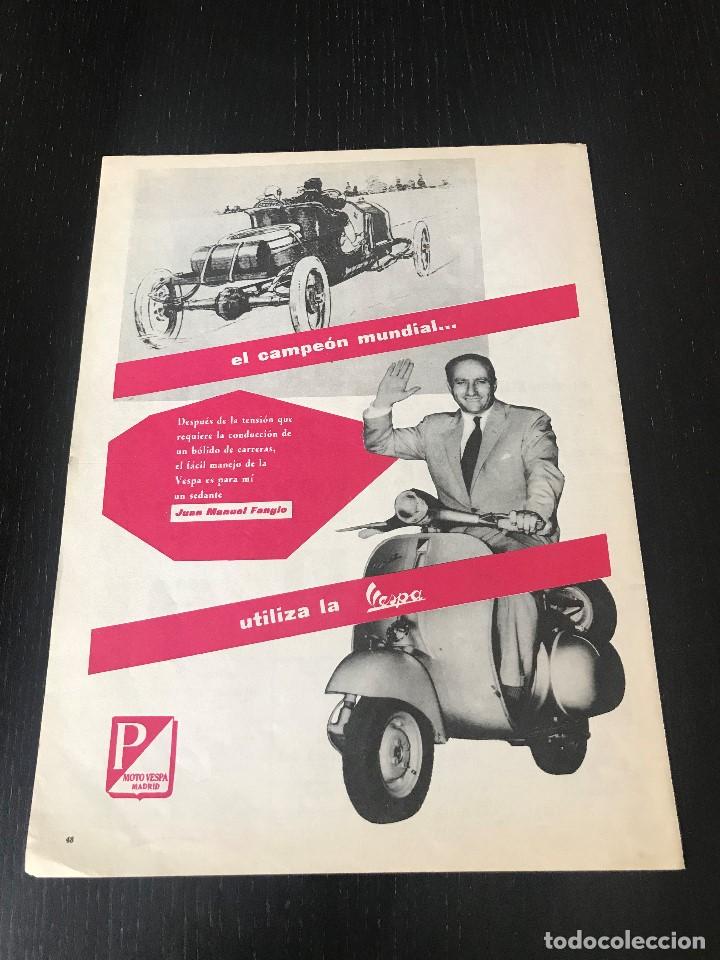 Coches y Motocicletas: VESPA MADRID FANGIO MOTO SCOOTER - ANUNCIO PUBLICIDAD RECORTE REVISTA - NO POSTER CATALOGO MANUAL
