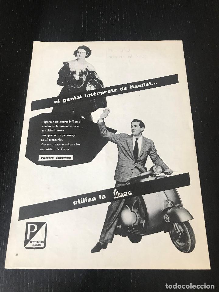 Coches y Motocicletas: VESPA MADRID GASSMAN MOTO SCOOTER - ANUNCIO PUBLICIDAD RECORTE REVISTA - NO POSTER CATALOGO MANUAL