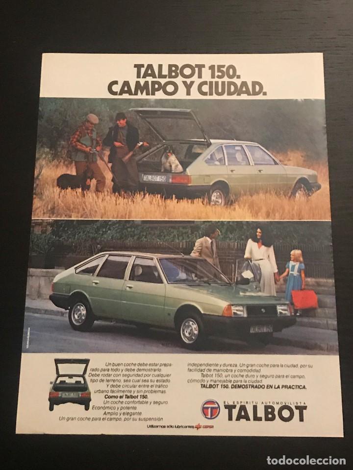 Coches y Motocicletas: TALBOT 150 CHRYSLER - ANUNCIO PUBLICIDAD RECORTE REVISTA - NO CATALOGO MANUAL POSTER