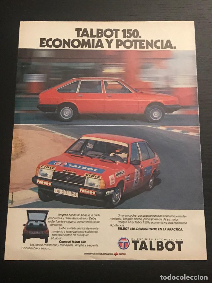 Coches y Motocicletas: TALBOT 150 CHRYSLER - ANUNCIO PUBLICIDAD RECORTE REVISTA - NO CATALOGO MANUAL POSTER