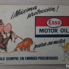Coches y Motocicletas: POSTAL / CATALOGO LISTA DE PRECIOS DE LUBRICANTES ESSO MOTOR OIL. AÑOS 60. Lote 189471885