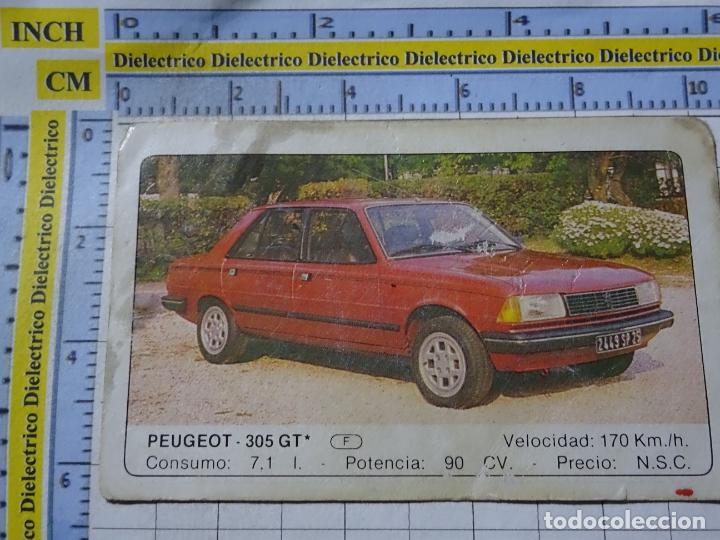 Coches y Motocicletas: CROMO DE COCHES EDICIONES UNIDAS 1986. 108 PEUGEOT 305 GT
