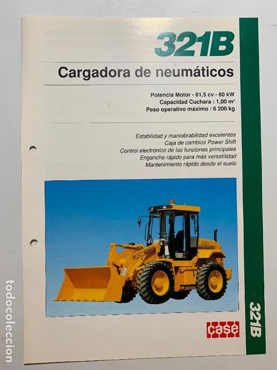 Coches y motocicletas: catalogo folleto publicidad cargadora de numaticos case de 1994 321b