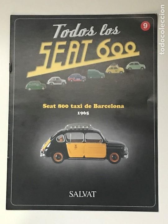 Coches y motocicletas: FASCICULO TODOS LOS SEAT 600 N&ordm; 9 - SEAT 800 TAXI BARCELONA 1965 - SALVAT - 2003
