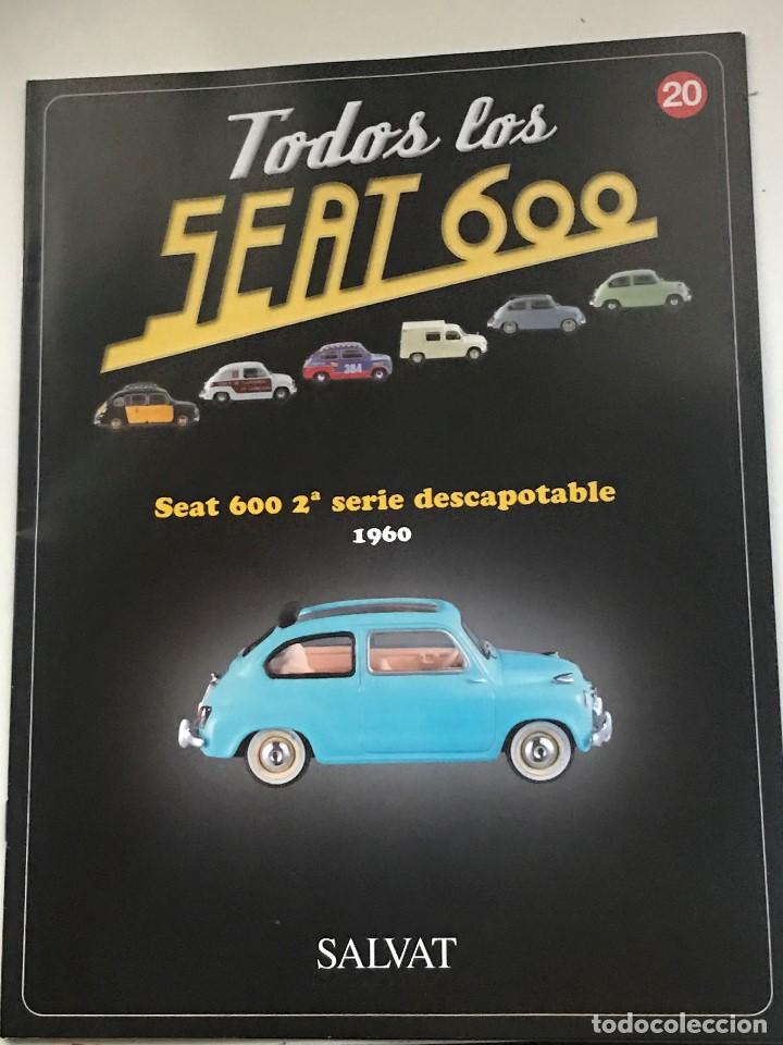 Coches y motocicletas: FASCICULO TODOS LOS SEAT 600 N&ordm; 20 - SEAT 600 2&ordf; SERIE DESCAPOTABLE 1960 - SALVAT - 2003