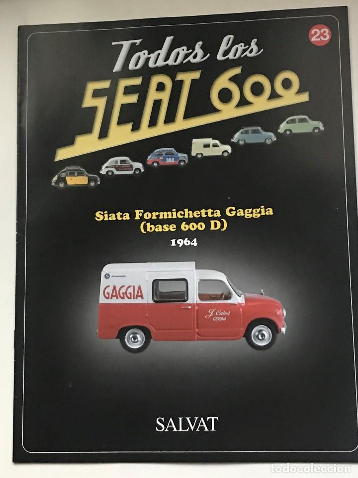 Coches y motocicletas: FASCICULO TODOS LOS SEAT 600 N&ordm; 23 - SIATA FORMICHETTA GAGGIA BASE 600 D 1964 - SALVAT - 2003