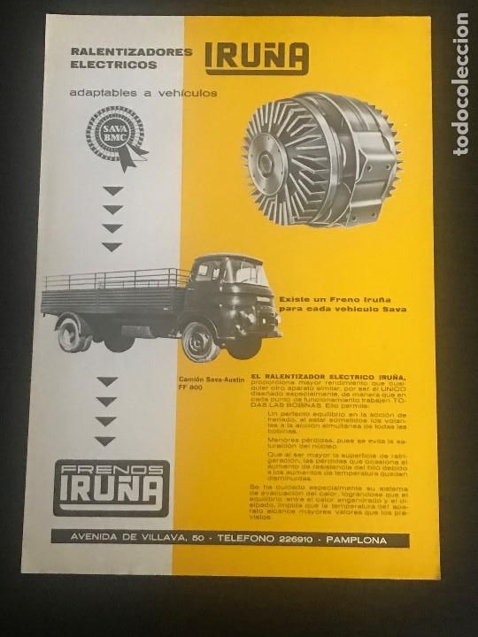 Autos und Motorr&auml;der: SAVA CAMION AUTOCAR AUTOBUS - FRENOS IRU&Ntilde;A PAMPLONA - FOLLETO CATALOGO - NO PEGASO BARREIROS MANUAL