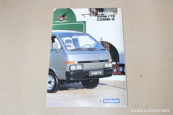 Coches y Motocicletas: CATALOGO FOLLETO ORIGINAL DESPLEGABLE: NISSAN VANETTE COMBI 5 - EN CASTELLANO - A&Ntilde;O 1990.