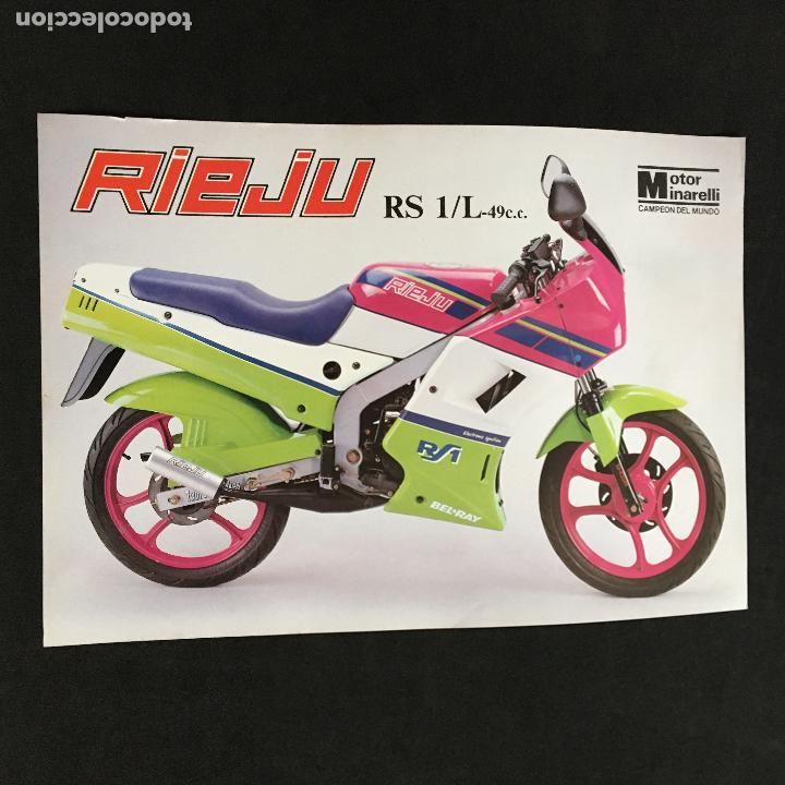 Cars and Motorcycles: Folleto catalogo publicidad original rieju rs 1/L-49 cc motor minarelli