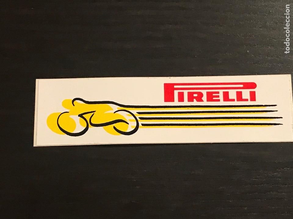 Coches y Motocicletas: PIRELLI MOTO PNEUMATICOS RUEDAS - PEGATINA ADHESIVO STICKER - MOTOR MOTOCICLISMO CLASICO AUTOMOVIL