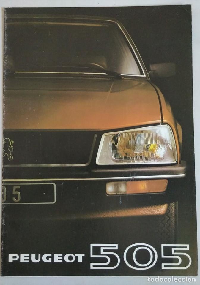 Coches y Motocicletas: FOLLETO ORIGINAL DESPLEGABLE DE PEUGEOT 505 1982/83 (ARGENTINA) EN CASTELLANO