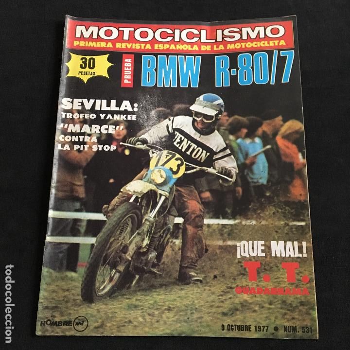 Voitures et Motocyclettes: Revista motociclismo n&ordm; 531 de 1977 con poster