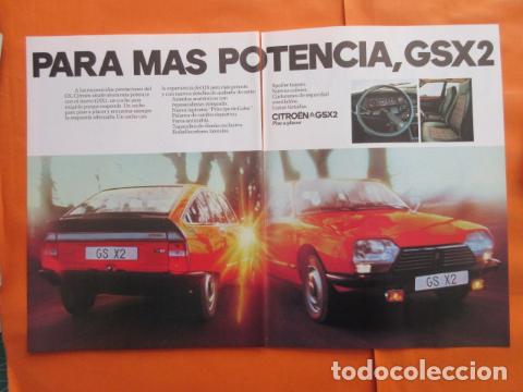 Coches y Motocicletas: PUBLICIDAD 1978 - COLECCION COCHES - CITROEN GSX2 DOBLE PAGINA CORTADA CENTRO