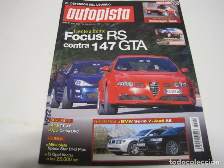 Coches y Motocicletas: REVISTA AUTOPISTA 2002: FORD FOCUS RS; AUDI A8; BMW 745i; SUBARU IMPREZA; LEXUS IS SPORTCROSS; ETC..
