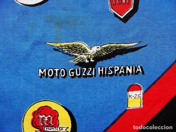 Coches y Motocicletas: MUY ANTIGUO PAÑUELO DE TELA CON IMAGEN DE VESPA. OSSA. MOTO GUZZI HISPANIA. MONTESA. LAMBRETTA. - Foto 7 - 197482350