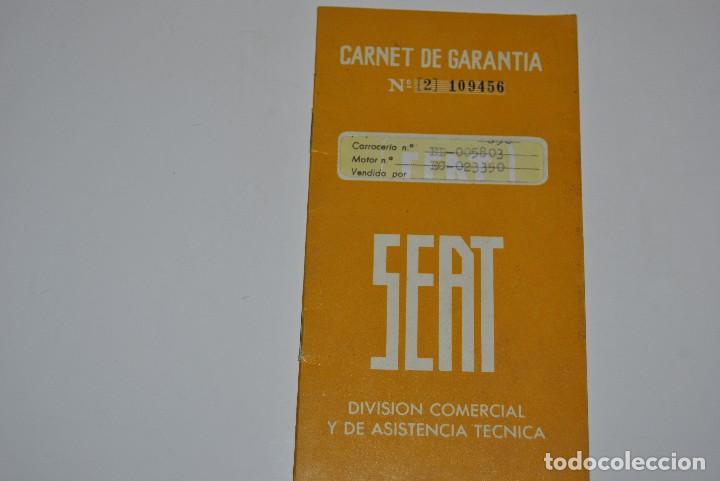 Cars and Motorcycles: CARNET DE GARANTIA SEAT 850 1968