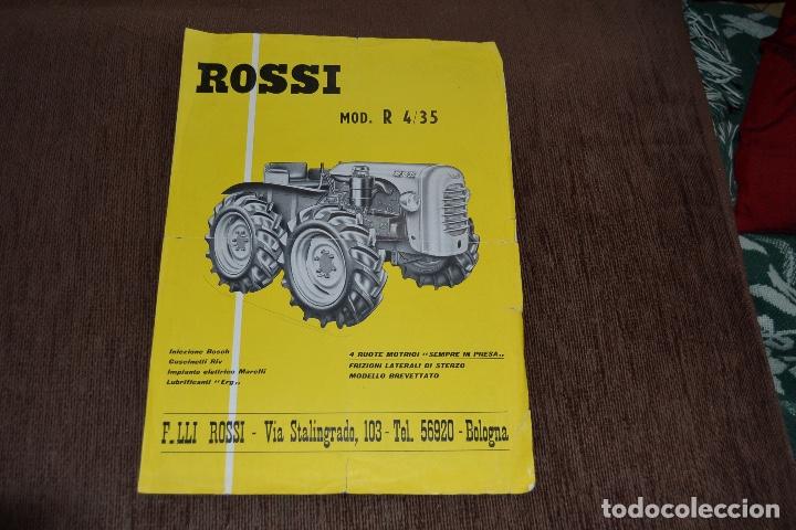 Automobili e Motociclette: CAT&Aacute;LOGO ANTIGUO TRACTOR ROSSI MODE. R 4/35 RARO