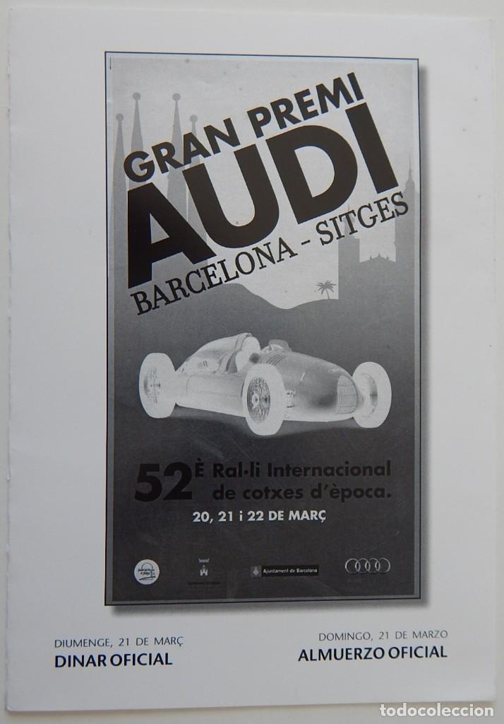 Automobili e Motociclette: Men&uacute; / Gran Premi Audi - 52&egrave; Ral.li internacional de cotxes d'&egrave;poca - Barcelona Sitges Audi