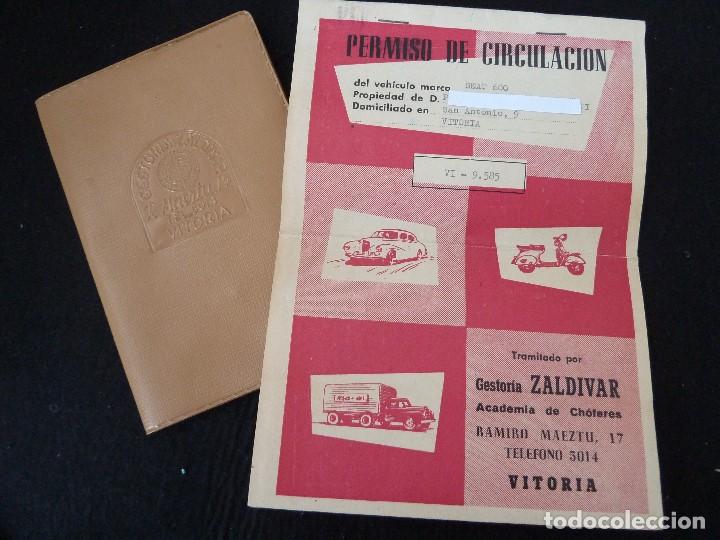 Coches y motocicletas: ANTIGUO -PERMISO DE CIRCULACION / RECONOCIMIENTO&middot;DOCUMENTACION COMPLET.-SEAT 600&middot;UNICO PROPIET