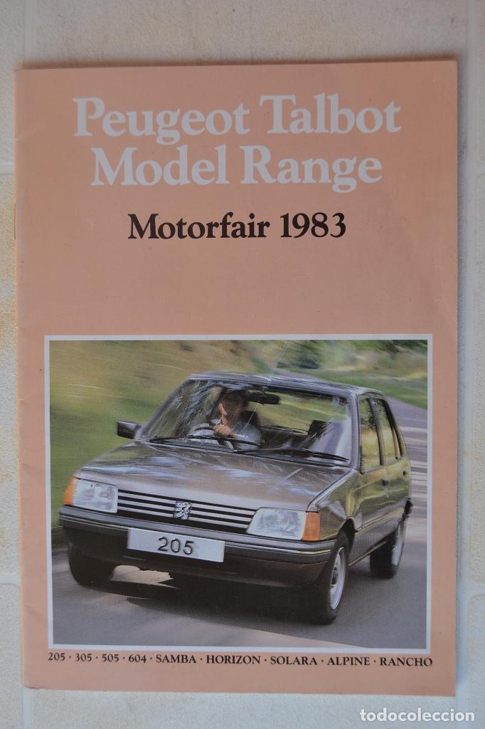 Coches y Motocicletas: 1983 CAT&Aacute;LOGO PEUGEOT TALBOT MODELOS
