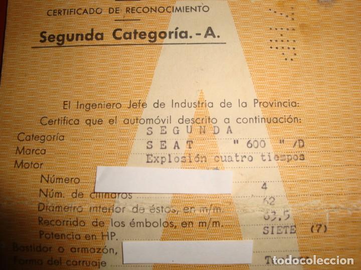 Coches y motocicletas: SEAT 600 D - Foto 2