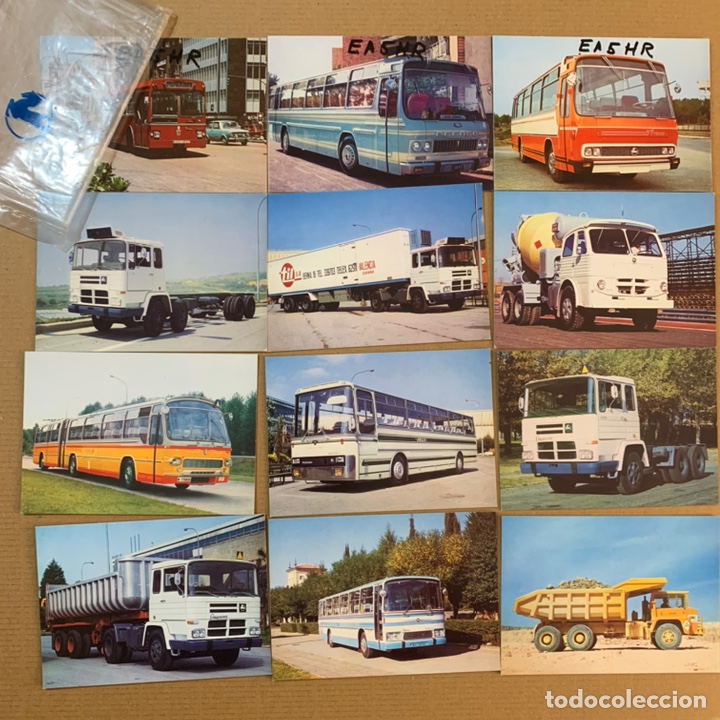 Carros e motociclos: coleccion completa 12 postales de camiones pegaso de 1974 camion autocar autobus postal