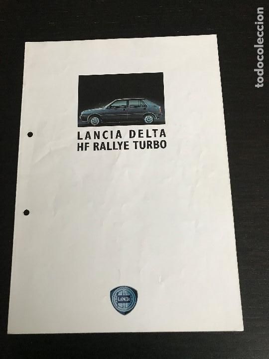 Coches y Motocicletas: LANCIA DELTA HF RALLYE TURBO - CATALOGO PUBLICIDAD ORIGINAL - A&Ntilde;O 1989 - ALEMAN