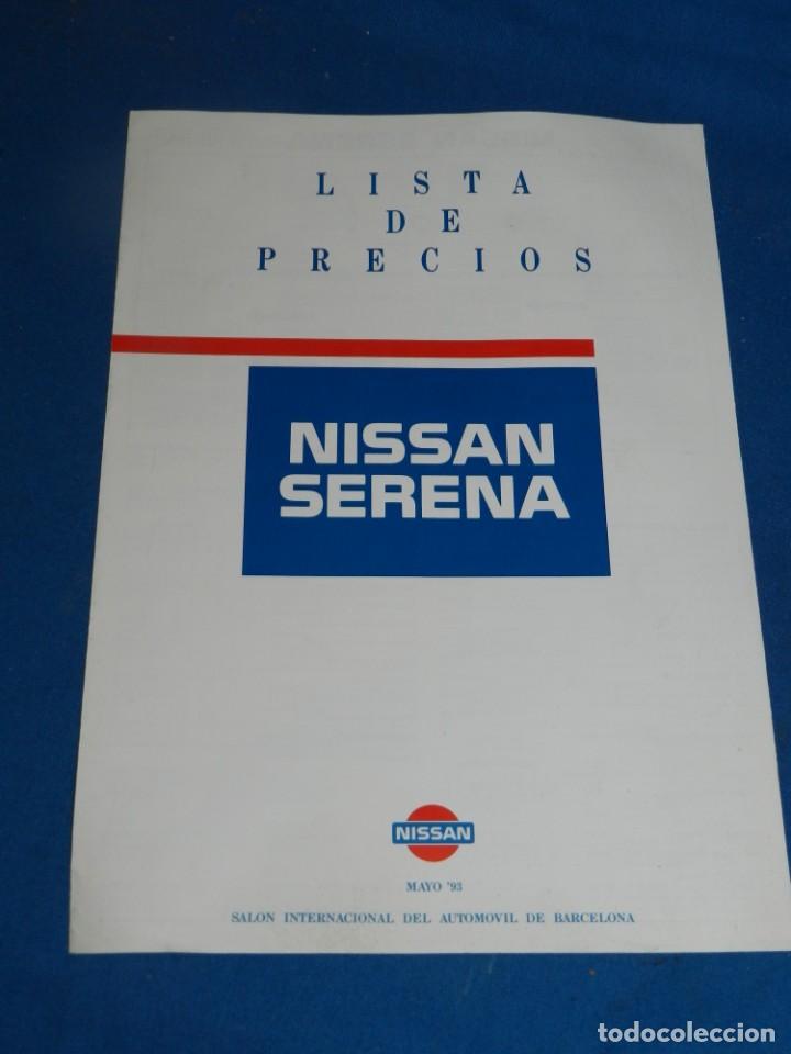Coches y Motocicletas: (M69) CATALOGO ORIGINAL A&Ntilde;OS 90 NISSAN SERENA LISTA DE PRECIOS, BUEN ESTADO