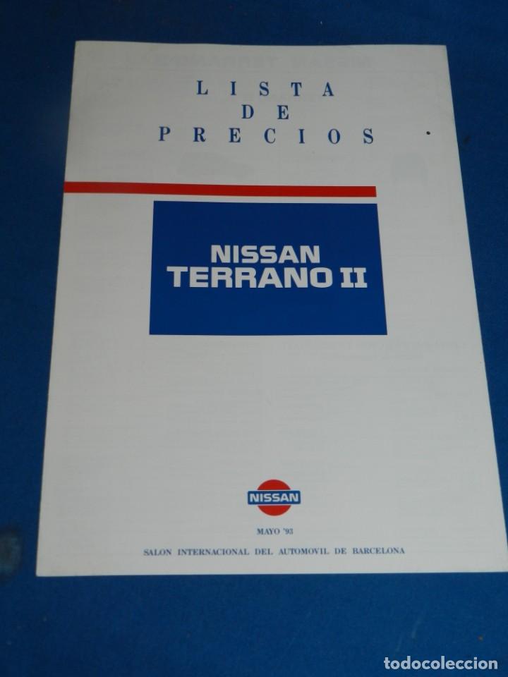 Coches y Motocicletas: (M69) CATALOGO ORIGINAL A&Ntilde;OS 90 NISSAN TERRANO II LISTA DE PRECIOS