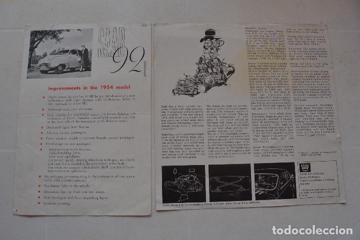 Coches y motocicletas: 1950`s CAT&Aacute;LOGOS SAAB RARO - Foto 2