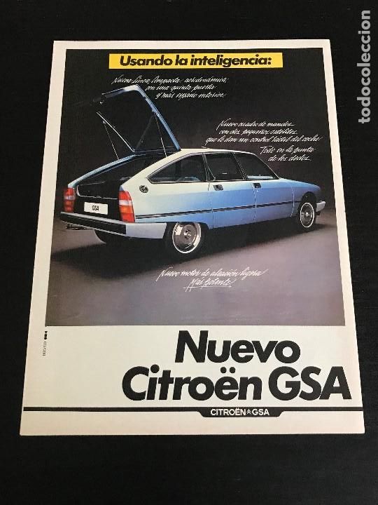 Coches y Motocicletas: CITROEN GSA - RECORTE PRENSA REVISTA PUBLICIDAD ORIGINAL ANUNCIO