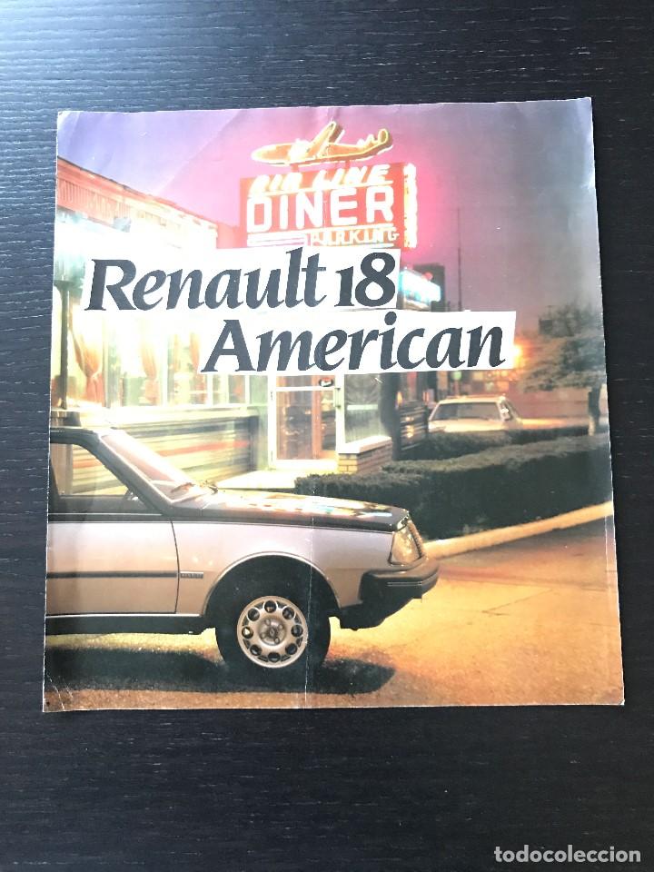 Automobili e Motociclette: RENAULT 18 AMERICAN - CATALOGO FOLLETO PUBLICIDAD ORIGINAL - HOLANDES NL