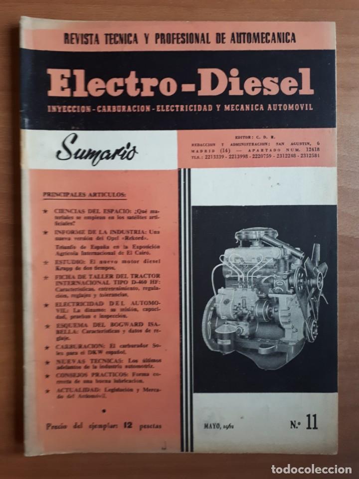 Carros e motociclos: ELECTRO-DIESEL. REVISTA TECNICA Y PROFESIONAL DE AUTOMECANICA N&ordm;11 MAYO 1961