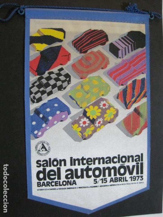 Voitures et Motocyclettes: BANDERIN DEL SALON INTERNACIONAL DEL AUTOMOVIL DE BARCELONA-ABRIL 1973-VER FOTOS-(V-19.972)