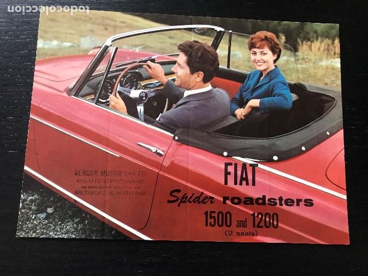 Coches y Motocicletas: FIAT SPIDER ROADSTER 1500 & 1200 - CATALOGO FOLLETO PUBLICIDAD ORIGINAL - USA
