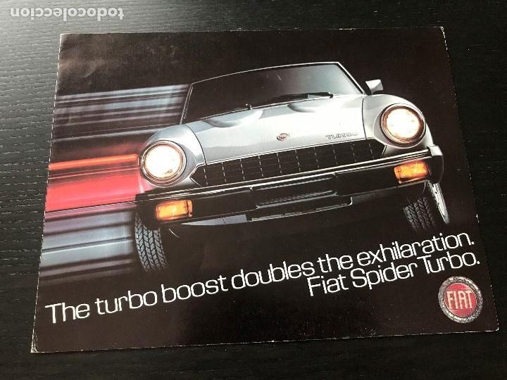 Coches y Motocicletas: FIAT SPIDER TURBO - CATALOGO FOLLETO PUBLICIDAD ORIGINAL - 1981 - USA