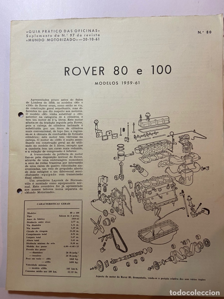 Coches y motocicletas: MANUAL DE TALLER PR&Aacute;CTICO ROVER 80 Y 100 MODELOS 1959-61