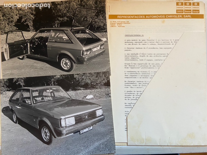 Coches y Motocicletas: 1978 CAT&Aacute;LOGO DE PRENSA CHRYSLER SUNBEAM GL
