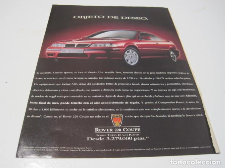 Coches y motocicletas: ROVER 220 COUPE. Anuncio publicidad 1996