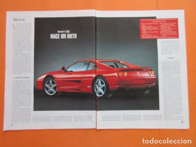 Coches y motocicletas: ARTICULO 1994 - FERRARI F-355 - TAMA&Ntilde;O 22,5 x 30 CM X 2 HOJAS 2 PAGINAS CORTADA CENTRO + 1 PAGINA
