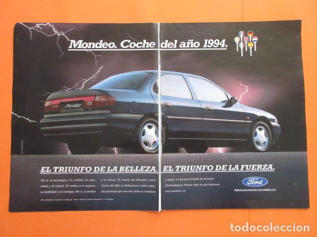 Carros e motociclos: PUBLICIDAD 1994 - FORD MONDEO COCHE A&Ntilde;O - TAMA&Ntilde;O 22,5 x 30 CM X 2 HOJAS - 2 PAGINAS CORTADA CENTRO